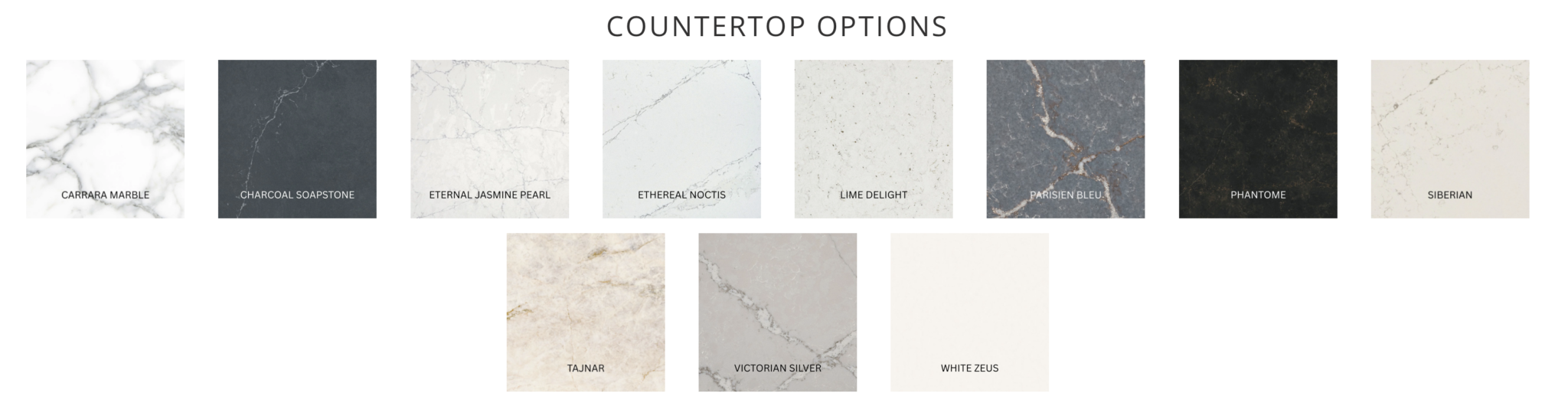 Emmeline Countertop Options