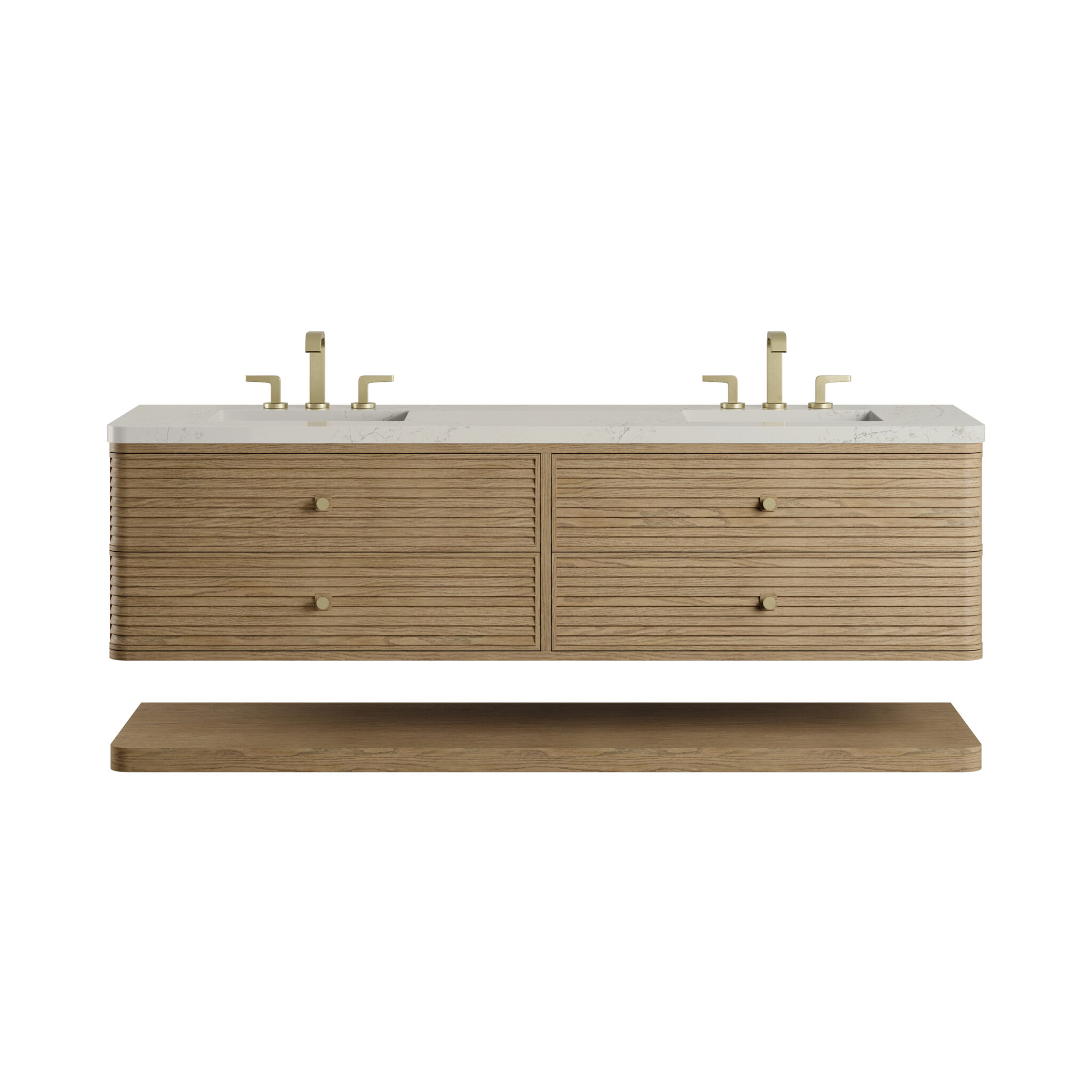 Allamari 72 Double Vanity, Dune Mist w: 3 CM Siberian Silestone Top