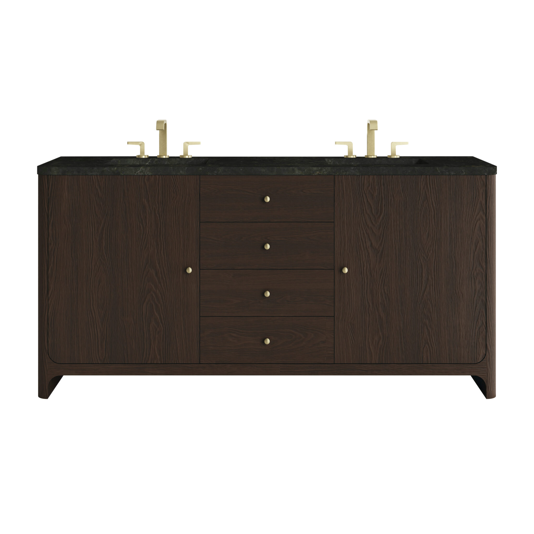 Gracyn 72 Double Vanity, Sable, w: 3 CM Phantome Eclos Widespread Top